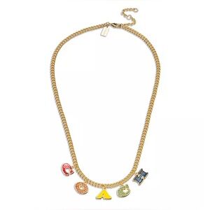 Coach Pavé Charm Necklace